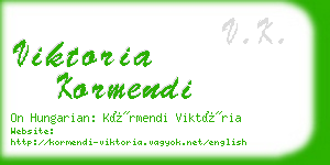 viktoria kormendi business card